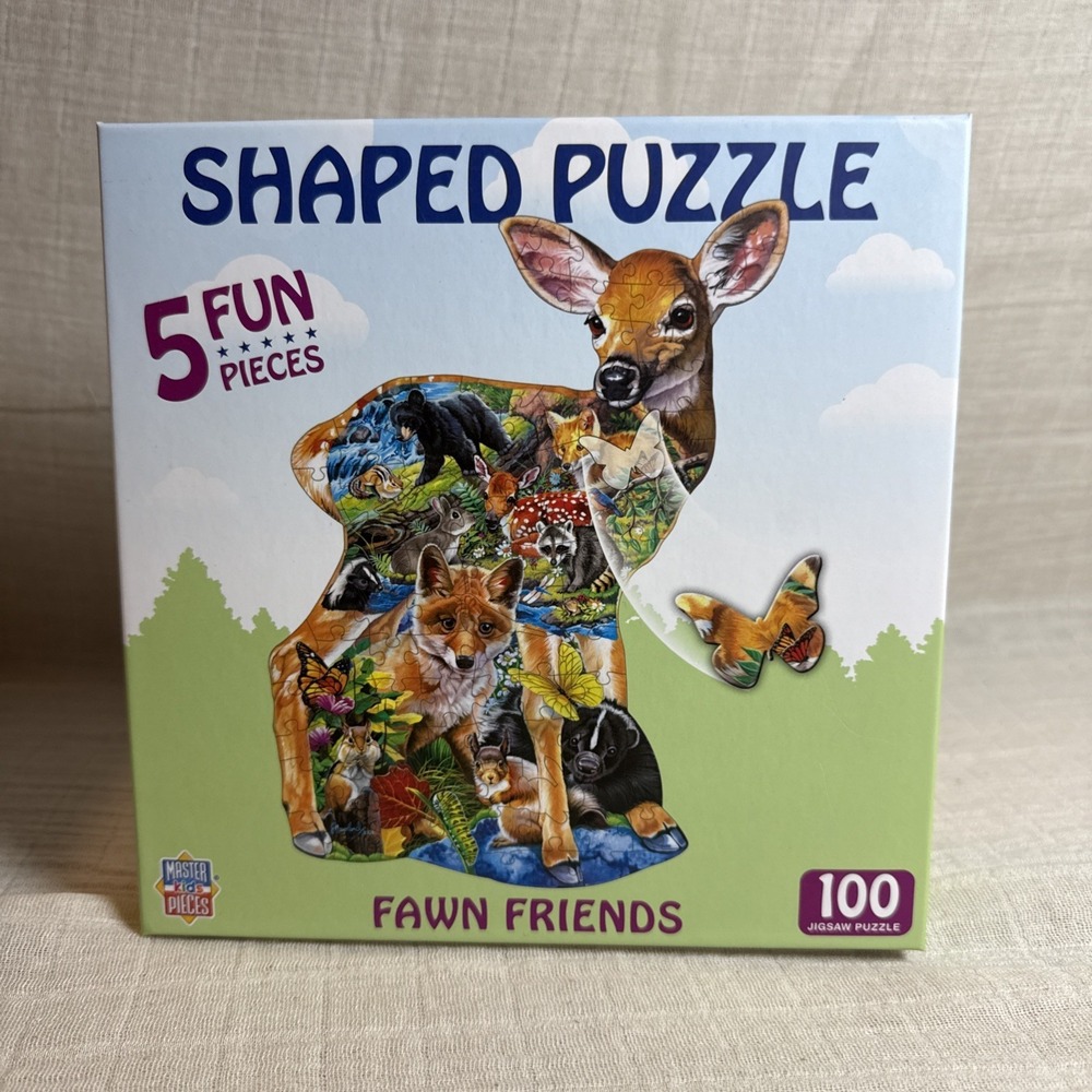 MasterPieces -‎ Fawn Friends - 100 Piece Shaped Jigsaw Puzzle